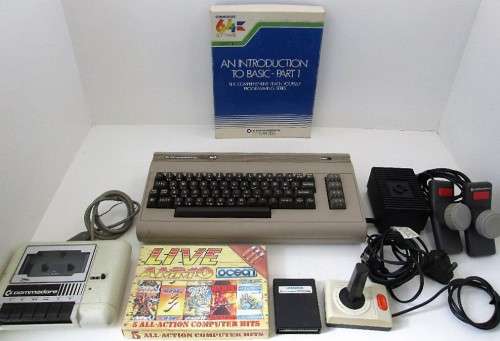 Vintage Commodore C64 Computer + Accessories