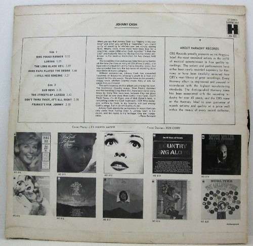 Johnny Cash - Harmony, 1969 - HS 821