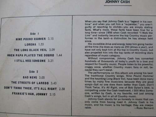Johnny Cash - Harmony, 1969 - HS 821