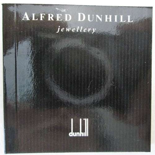 Superb Boxed + Booklet Dunhill Sterling Silver Cufflinks, Blue Stone