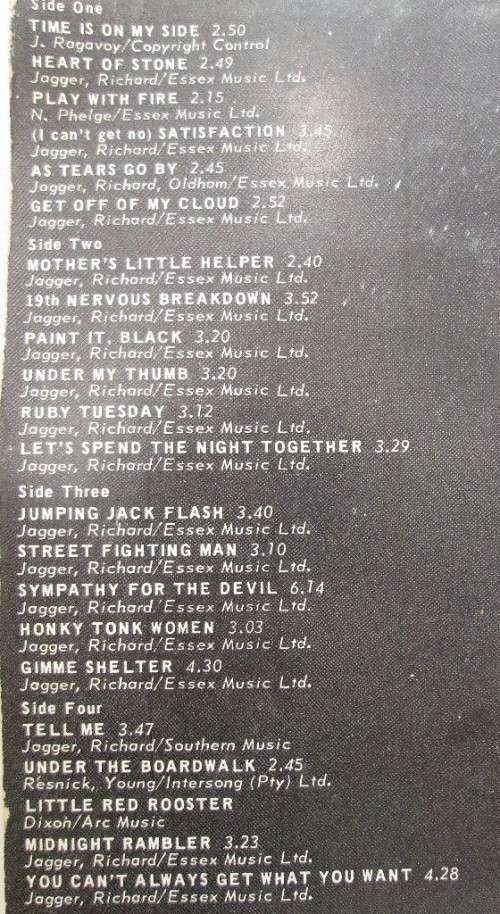 The Rolling Stones - Hot Rocks - Decca, 1972 - DLPA 105/6 - SA Pressing, Double Album