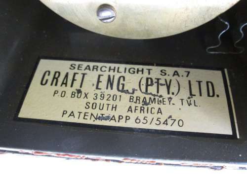 Fantastic Old Signal Lamp - Searchlight S.A.7 Craft, Eng - 21cm/10cm/9,5cm
