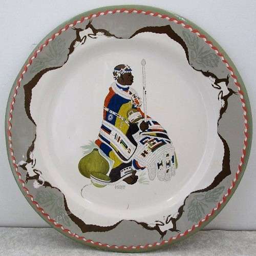 Collectible Barbara Tyrrell Decorative Tin Plate - Diameter25,5cm