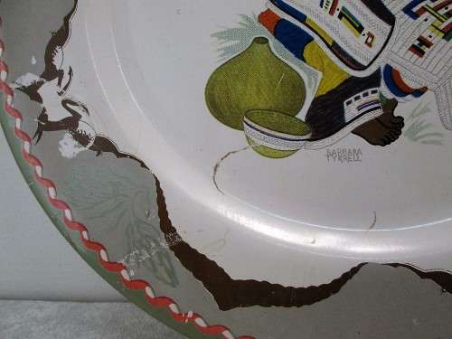 Collectible Barbara Tyrrell Decorative Tin Plate - Diameter25,5cm