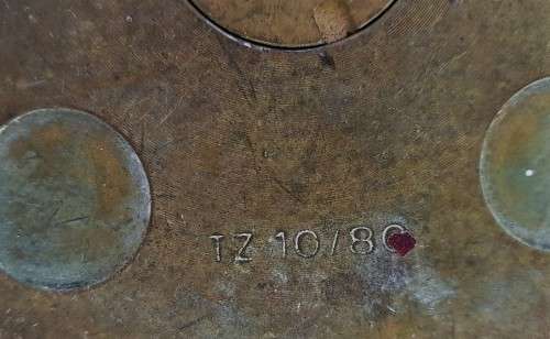 Heavy 105mm Brass Shell Casing RW242 TZ 10/80  (Pin Inside)