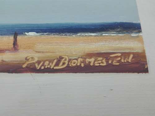Small Original Painting On Board By Peter Van Blommestein - Painting Size: 31,5cm/16,5cm
