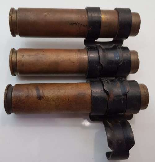 Vintage South African Military Ammunition Clip With USED Shells (RG 52 20mm)