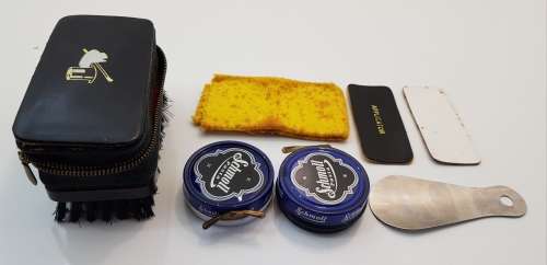 Vintage Shoe Polishing Set - Excellent Condition