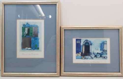 Pair of Highly Collectible Rosina Wachtmeister Signed Prints - Frame Sizes 33cm/26cm & 27cm/22cm