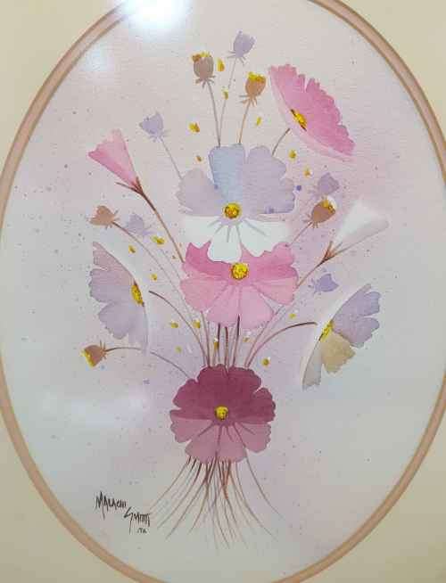 ORIGINAL Malachi Smith Watercolour Framed Behind Glass - Painting Size: 36cm/26cm