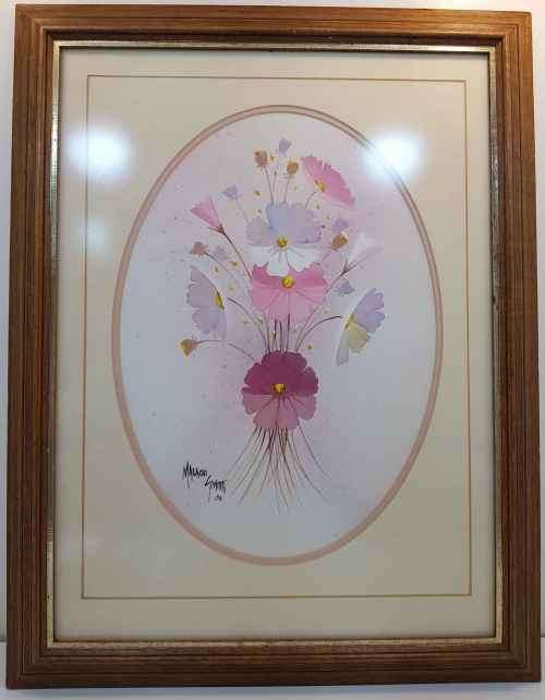 ORIGINAL Malachi Smith Watercolour Framed Behind Glass - Painting Size: 36cm/26cm