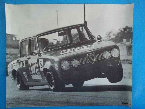 Fantastic Vintage Car Racing Black & White Poster - 53cm/51cm