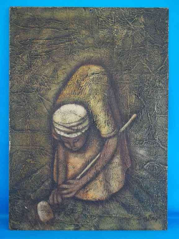 Daniel Selepe Oil On Board (Unframed) - 43,5cm/61cm