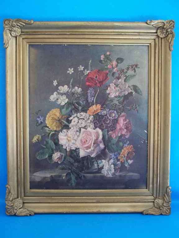 Beautiful Vintage Print In A Stunning Old Frame - 54,5cm/46,5cm