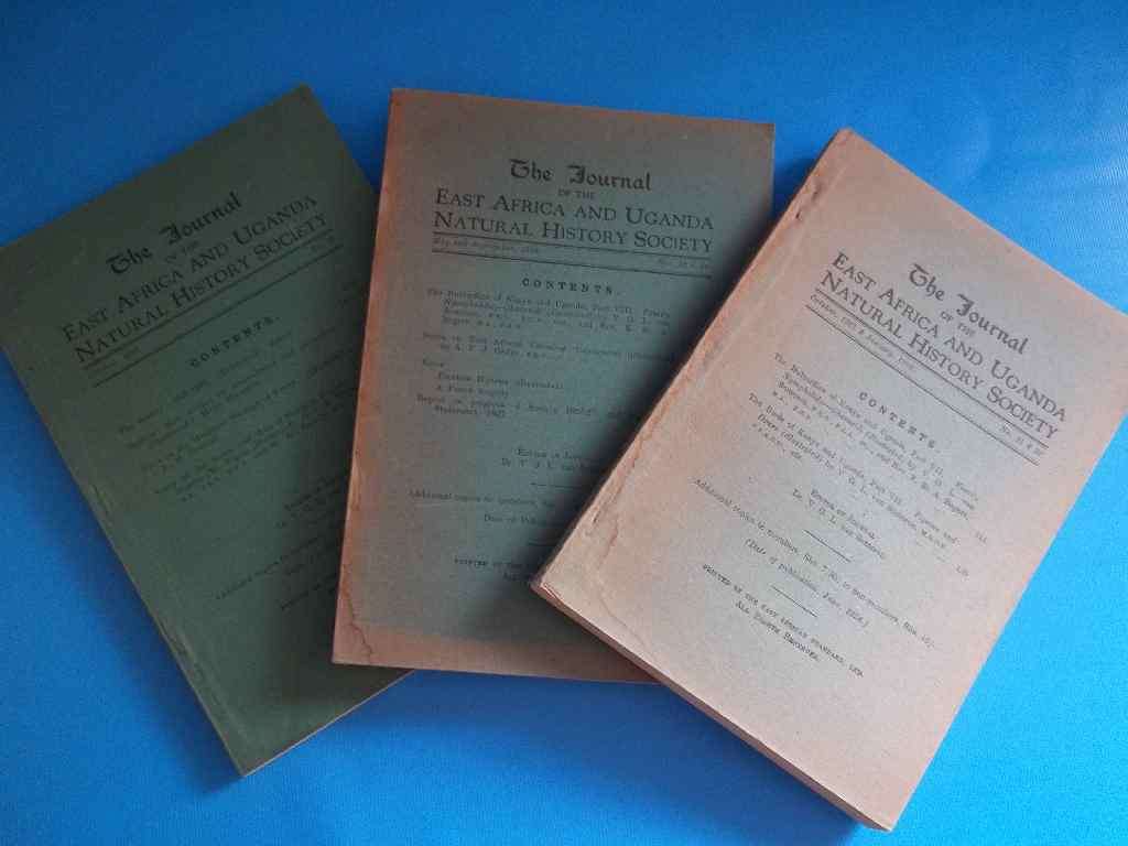 Journal Of The East Africa & Uganda Natural History Society No 30, No 33-34 & No 31&32 -1928