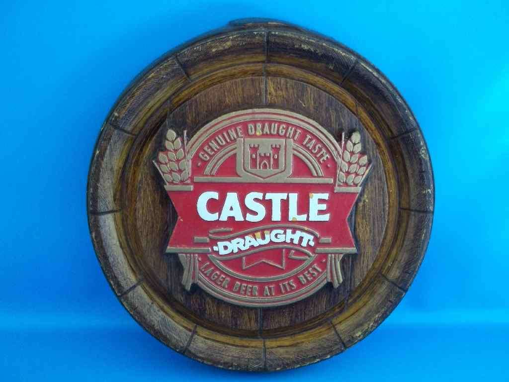 Miniature "Castle Draught" Bar Polystyrene Decorative Plaque - Diameter 26cm