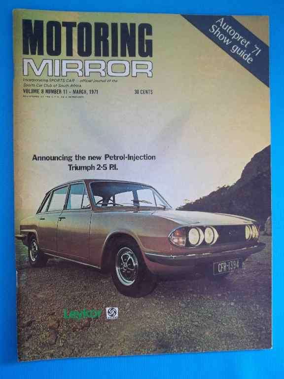 Motoring Mirror Magazine, Volume 8 Number 11, March 1971