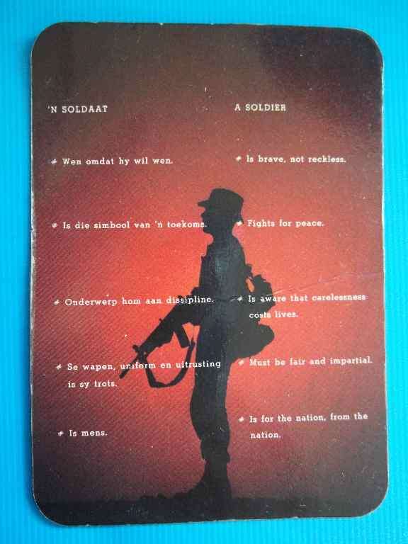 Vintage Military Pocket Calendar, 1986 - 7,5cm/10,5cm