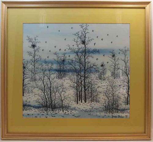 Striking Josip Bucar Print Framed Behind Glass - 56cm/51cm, Print Size 40cm/35cm