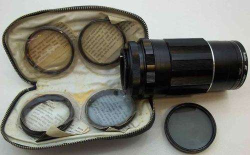 Super-Takumar 1:3 5/135 Lens, Japan + 4 X Colour Filters & Asahi Pentax Close-Up Lens No. 1