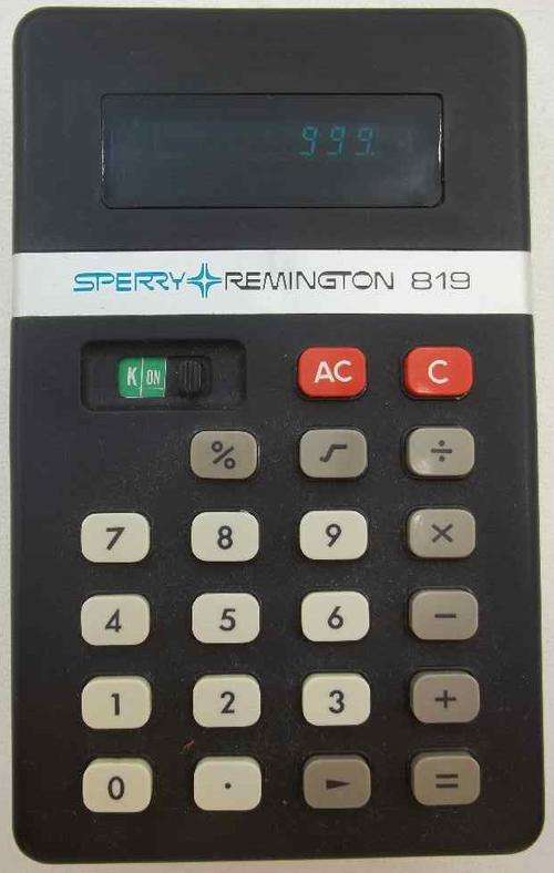 1970's Vintage Calculator - Sperry Remington 819 - Working + Cover!
