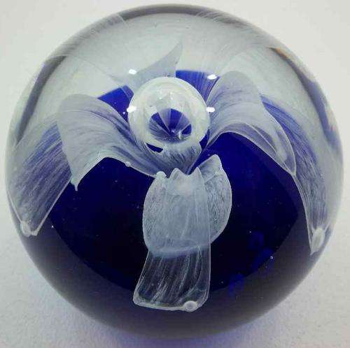 Gorgeous Heavy Glass Paperweight - About 9cm/9cm