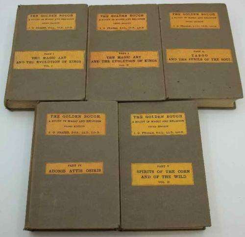 The Golden Bough: A Study In Magic And Religion - JG Frazer - Macmillan And Co, 1911 (5 Volumes)