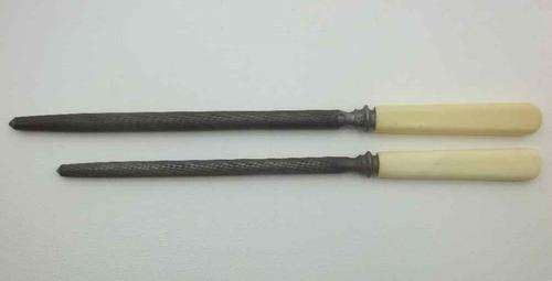 2X Bone Handled Vintage Knife Sharpeners