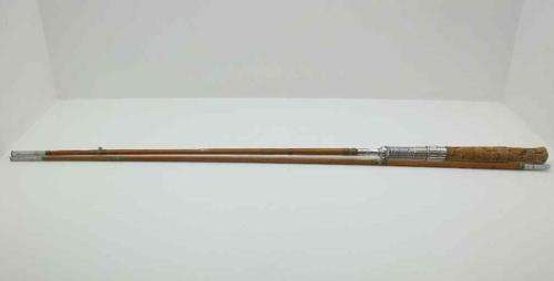 Vintage Bamboo Two Piece Fishing Rod - Length 1,65m