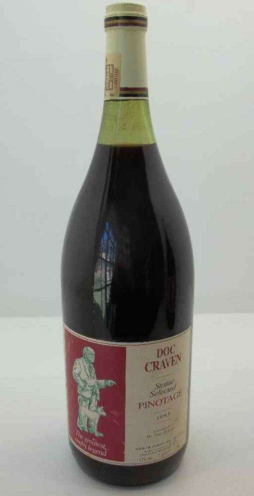 Collectible Wine!!! Doc Craven 1985 Statue Selected Pinotage