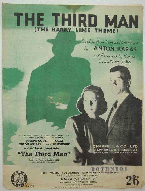 Sheet Music: The Third Man (The Harry Lime Theme) - Anton Karas