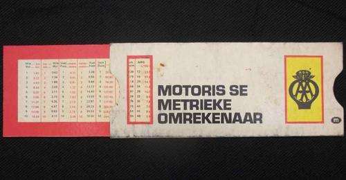 Vintage AA (Automobile Association) /Shell Motorist's Metric Converter