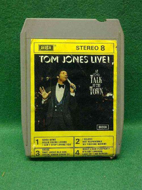 8 Track Stereo Cartridge *** Tom Jones Live at the Talk of the Town - Decca, 1967