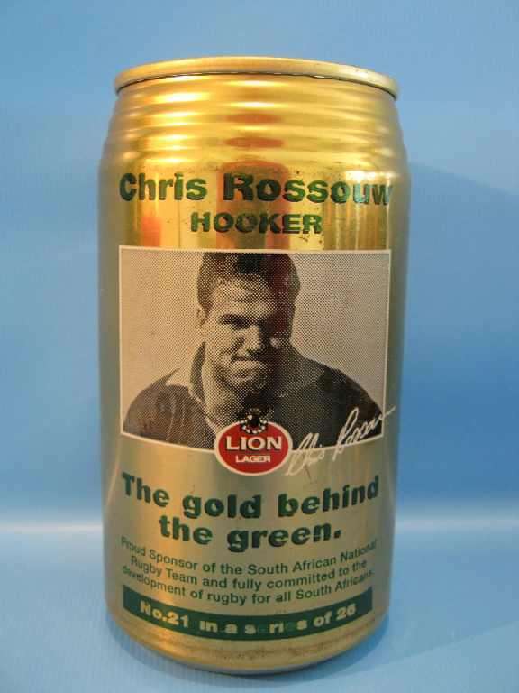 VERY COLLECTIBLE!!! Lion Lager 1995 Rugby World Cup Empty Sealed Beer Can No.21/26
