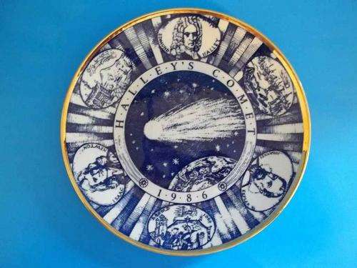 Heritage Porcelain Display Plate "Halley's Comet 1986" - Diameter 24cm