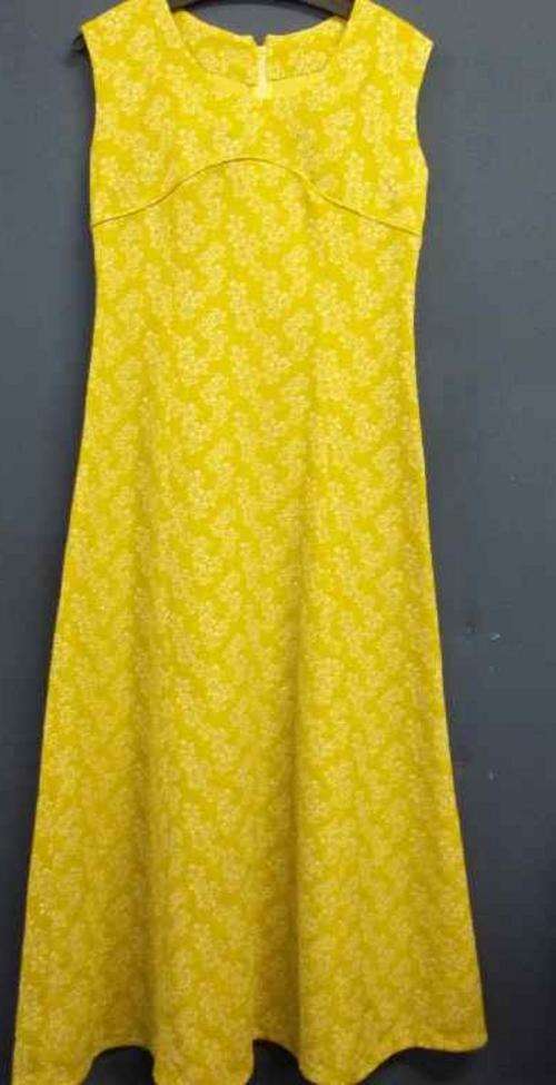 Full Length Yellow Vintage Evening Dress