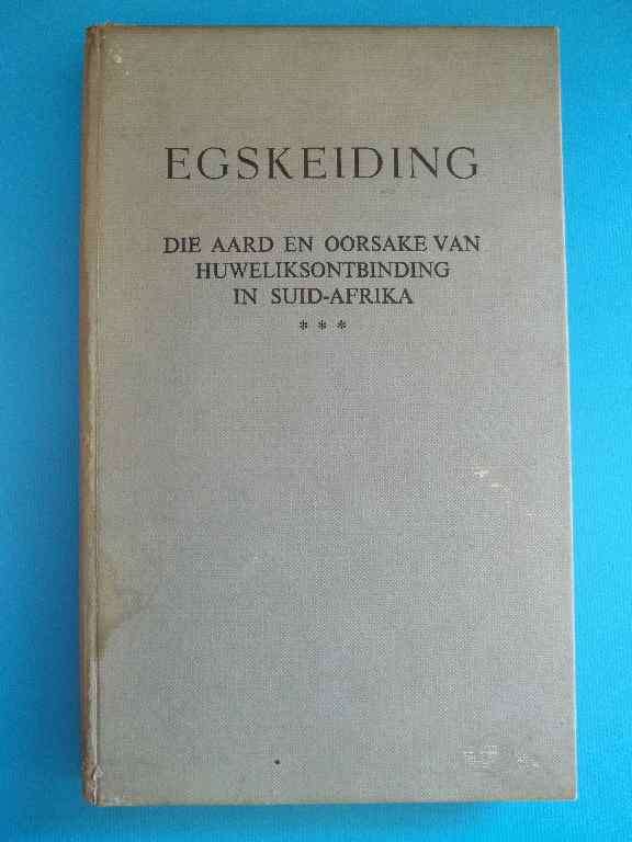 Egskeiding - Prof G Cronje - NG Kerk-Uitgewers, 1959