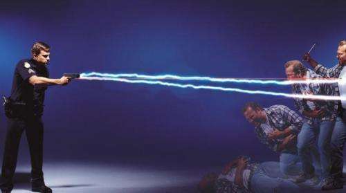 80 000V Shock & Drop Anti-Riot Stun Gun, Drops attackers up to 5M's Away