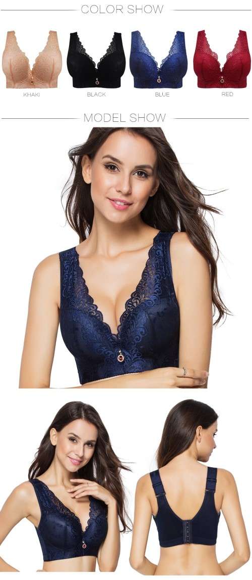 FallSweet Women  Bra  Wire Free C D Cups  42 Red Blue Black Khaki Push Up Bras