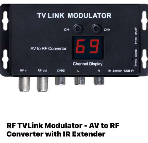 TV Link RF Modulator with IR Emitter
