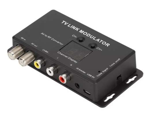 TV Link RF Modulator with IR Emitter