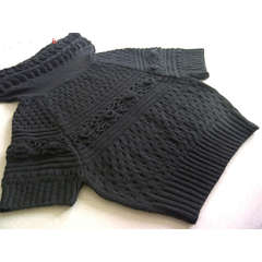 LATE ENTRY **Stunning Ladies Black Short Warm Wool Like Jersey Top*ONE SIZE FITS ALL**