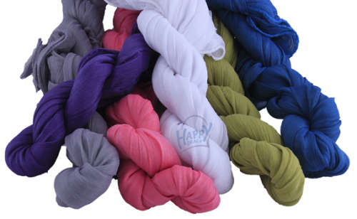 K & Q Flowered Chiffon Scarf