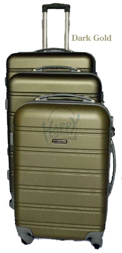 Blue Star ABS Lightweight Design 3 Piece Luggage Set (size: 19'',23'',27'')