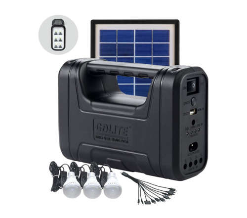 Outdoor Solar Powered System ( 9V 3-7W Solar Panel and 3 bulbs)