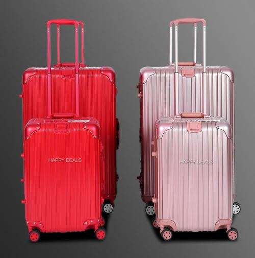 2 Piece luggage Set Topas MULTIWHEEL Carry-On Spinner 45L Aluminium 20inch and 29inch