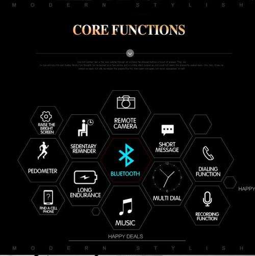 W8 Smart Watch Phone Bluetooth SIM Smartwatch Touch Screen Wrist  Support Hands-free/Making calls