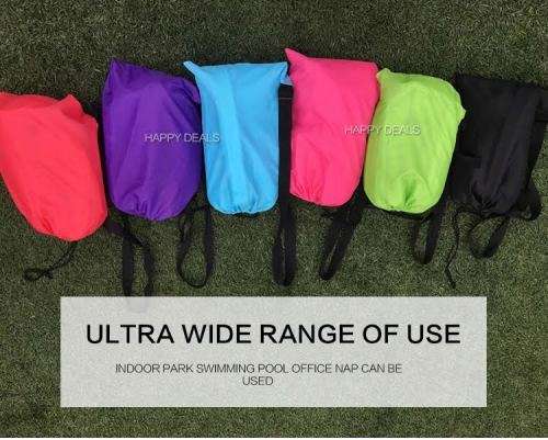 Fast Inflatable Camping Sofa Banana Sleeping Lazy Chair Bag Nylon Hangout Air Beach Bed Couch