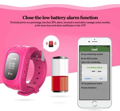 Smart Children Kid Safe GPS Tracker Watch Wrist watch SOS Anti-Lost for Children ( Pink Only)