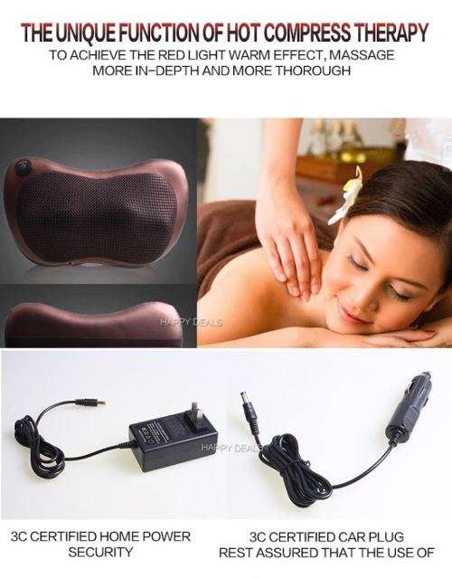 Car and home massage pillow, Thermotherapy,massage, Magnetic Therapy
